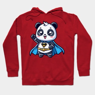 Cute panda wearing a superhero costume Hoodie